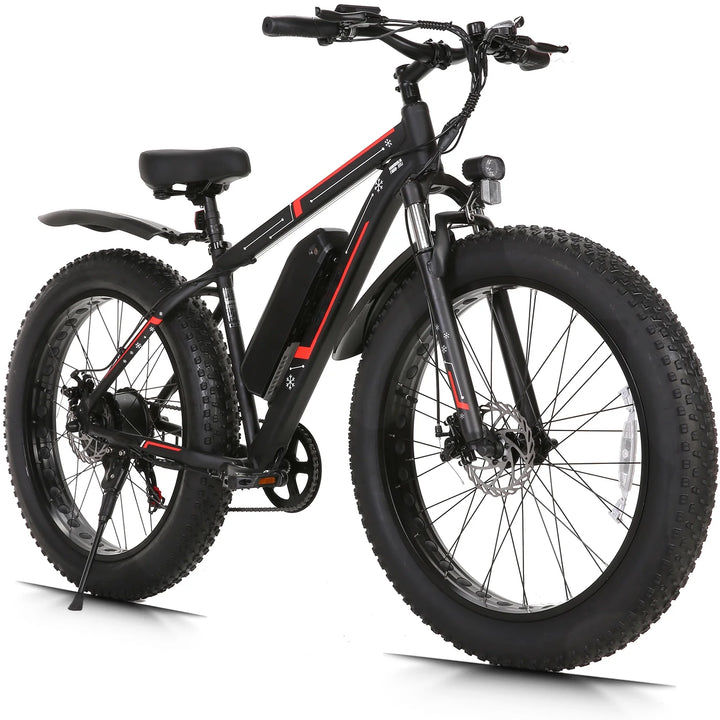 26"X4.0 Fat Tire Electric Bike, 624Wh Battery, 48V 500W Ebike Electric Mountain Bicycle, Cruise Control Mode, Adult E Bikes for Men, LCD Meter, 7-Speed Snow Bike Beach E-Bike for Adults UL2849