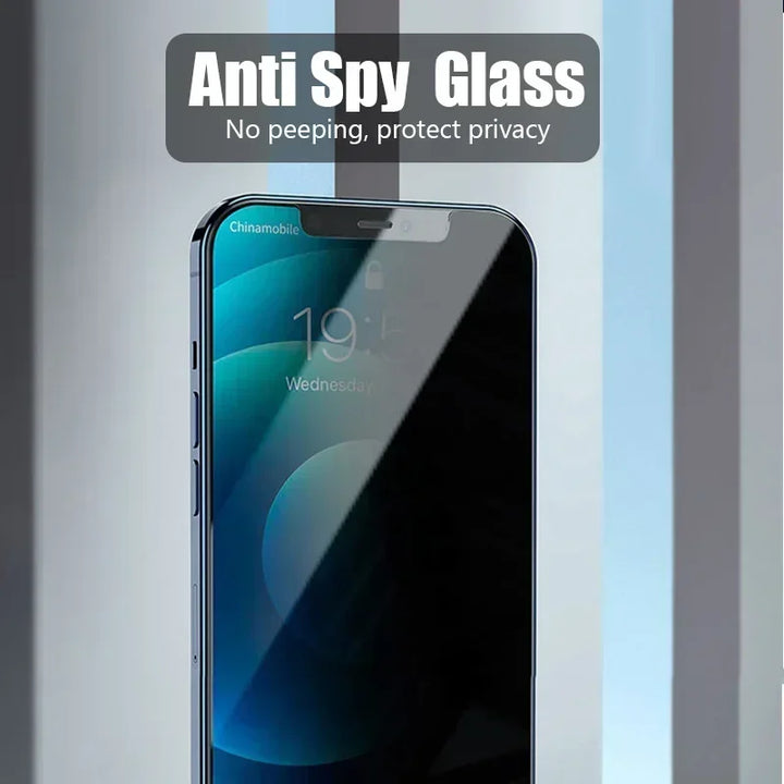 1-2PCS Anti-Spy Glass for iPhone 15 14 13 12 11 Pro Max Mini X XS XR 7 8 6 Plus Privacy Screen Protector