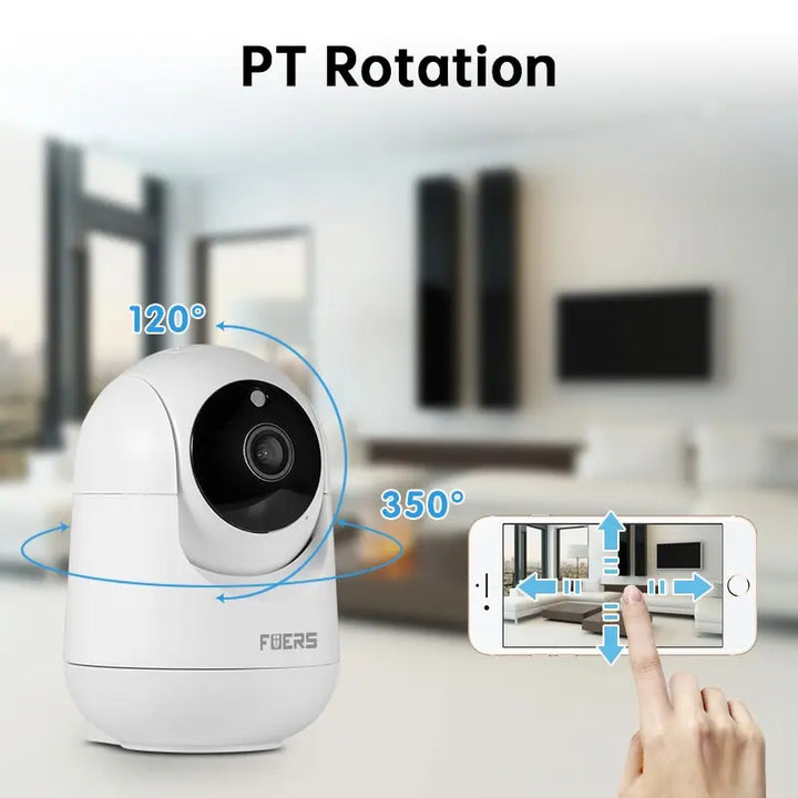 Fuers 3MP WiFi Camera Tuya Smart Home Indoor Wireless IP Surveillance Camera AI Detect Automatic Tracking Security Baby Monitor